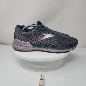Brooks Womens Adrenaline GTS 21 Running Shoes Gray Purple 1203291D528 12 D